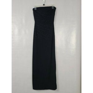 EXPRESS Black Strapless Glitter Detail Maxi Dress